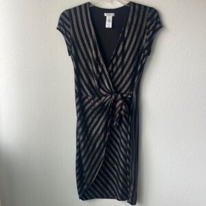Cache dress extra small black with silver tiny studded jewels baddie style